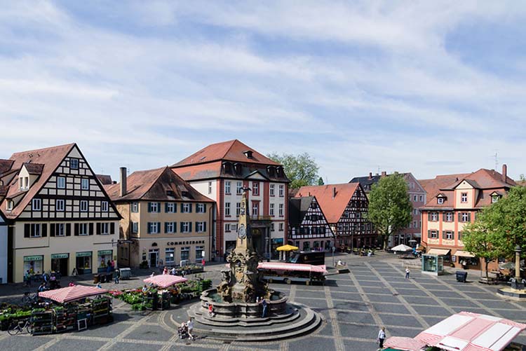 Der Marktplatz von Schwabach