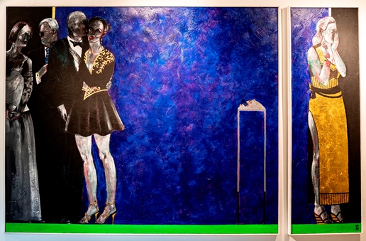 Das Bild zeigt das Gemälde "Der Verlust" von Manfred Hürlimann - ortung I (1999)
