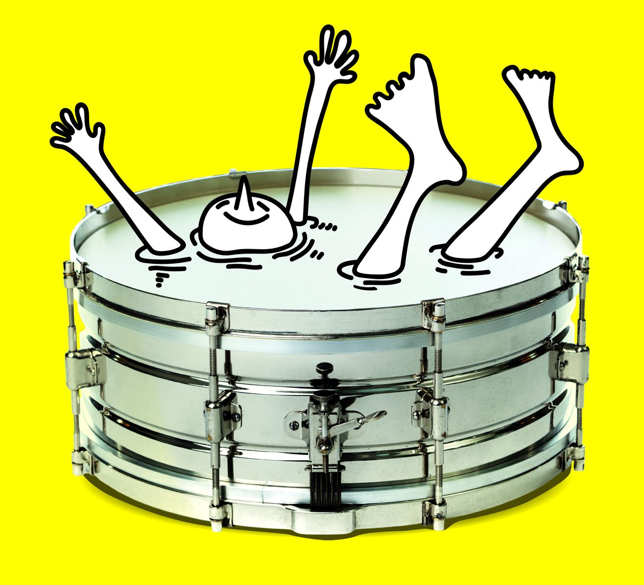 Männchen schwimmt in der Trommel