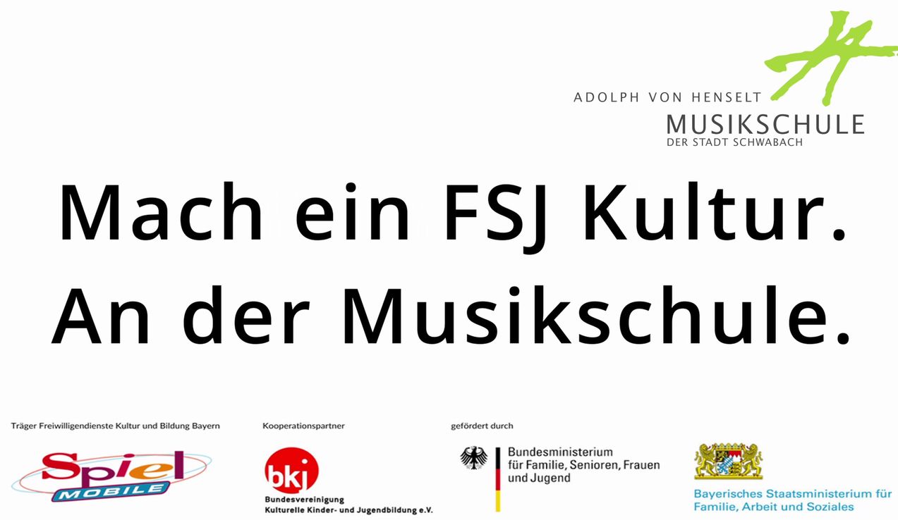 Die Musikschule sucht Dich für ein FSJ Kultur zum Schuljahr 2026/2027!
