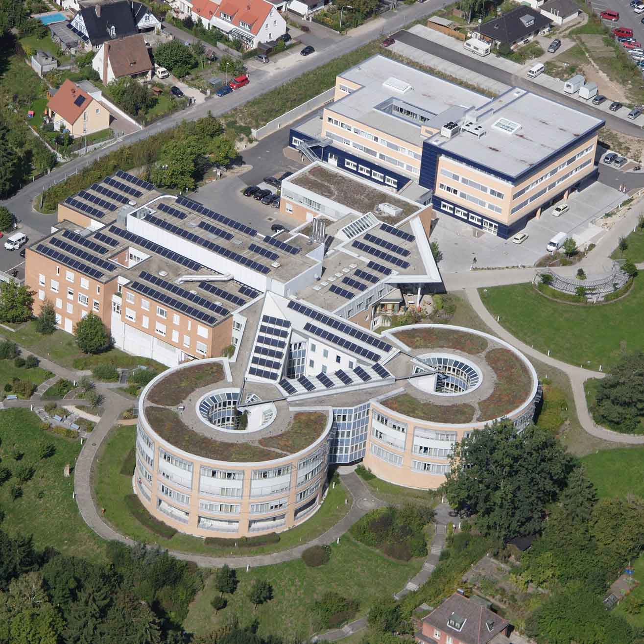 Luftaufnahme des Schwabacher Krankenhauses