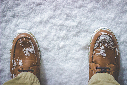 Schuhe im Schnee