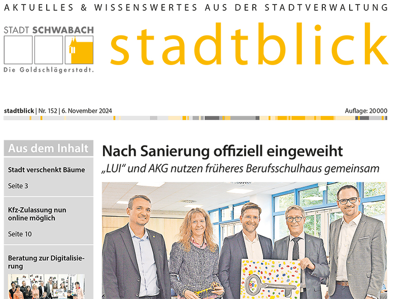 Titelseite des November-stadtblick