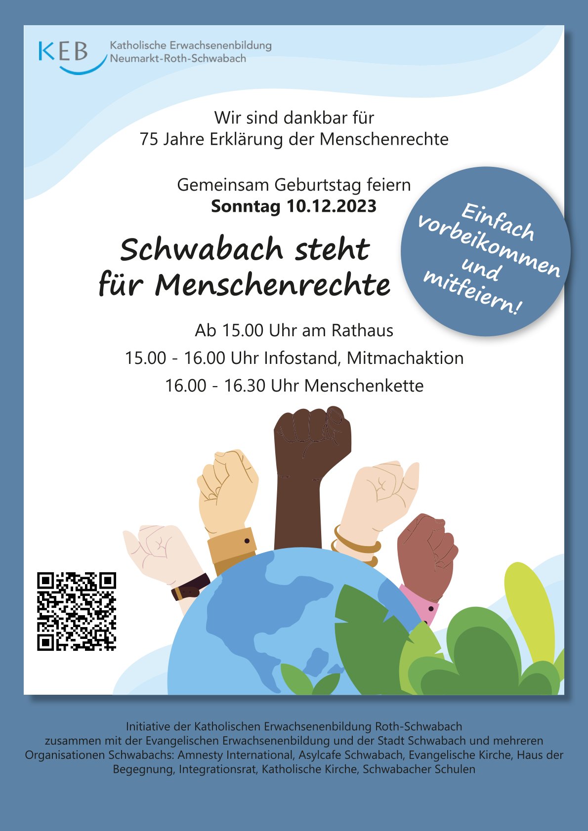 Einladung "Schwabach steht für Menschenrechte"