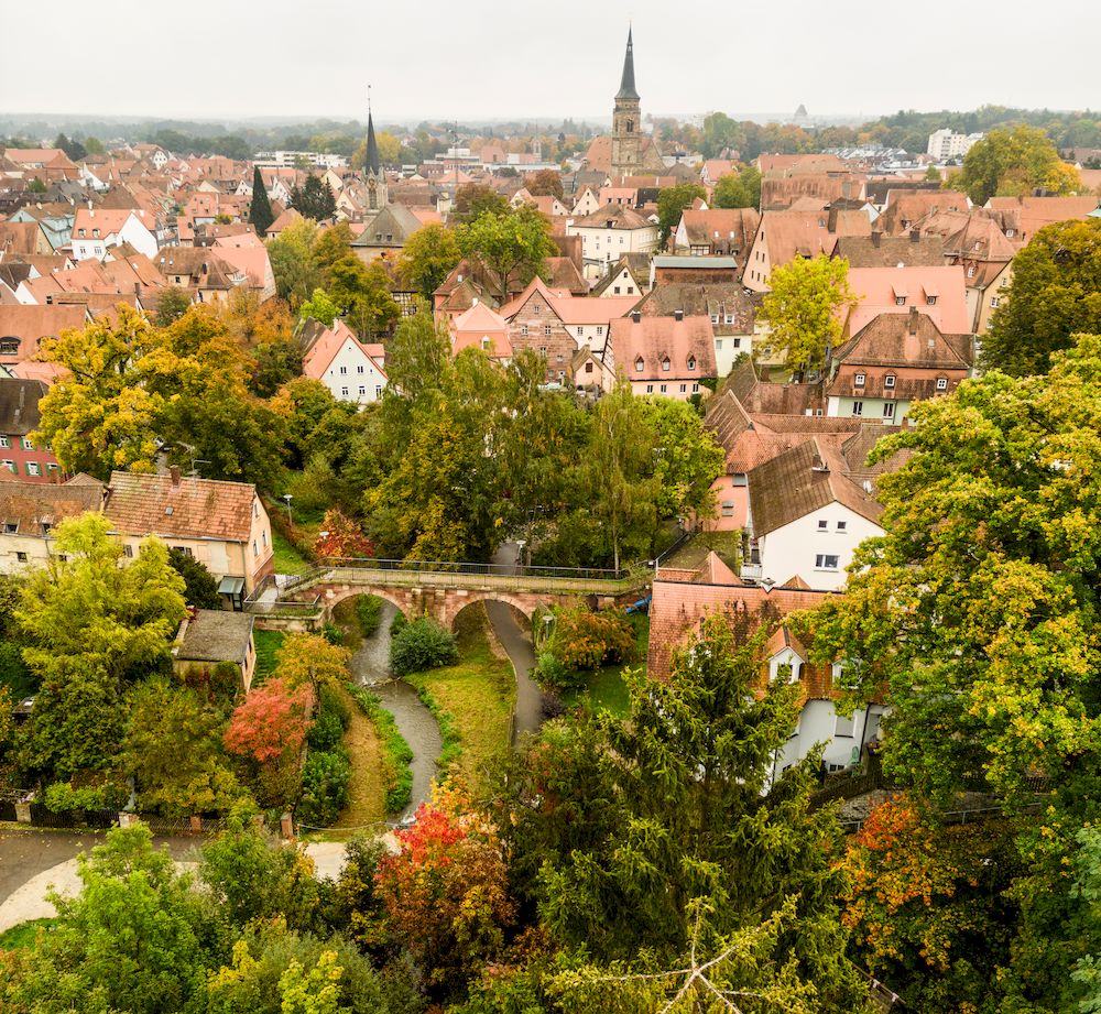 Blick über Schwabach - Foto Fotografie Mauer